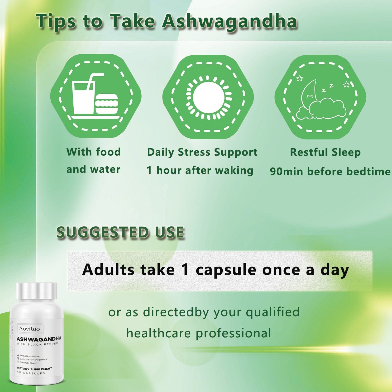 creatidrop 0 60Counts Organic Ashwagandha Capsules - Stress Relief & Immune Support (60 Count)