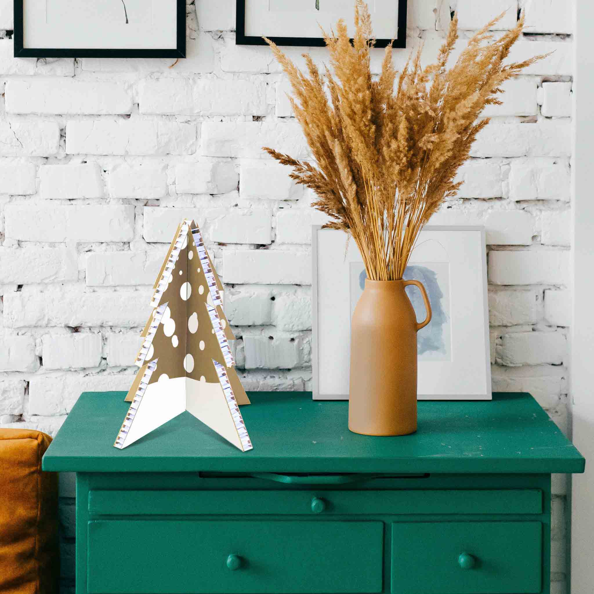 Rippotai Albero di Natale Albero di Natale piccolo di 30 cm in cartone ecologico