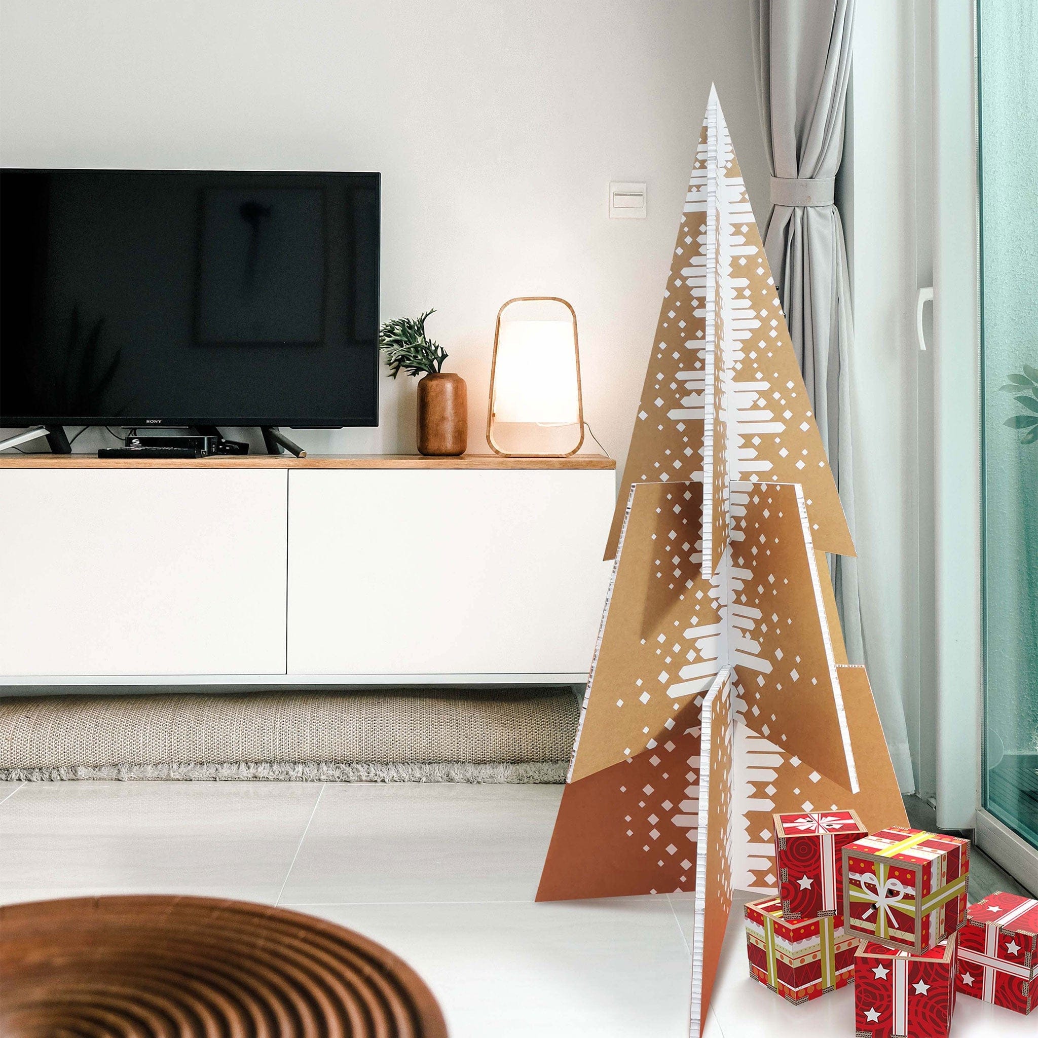 Rippotai Albero di Natale Albero di Natale White Christmas: Eleganza e Sostenibilità per il Tuo Natale