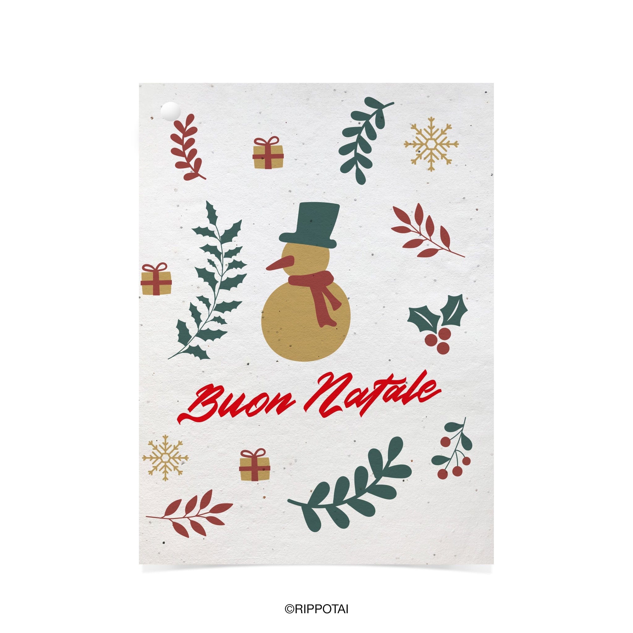 Rippotai Biglietti Auguri Biglietti Natalizi in Carta Semi - Regalo Solidale per un Pianeta Sostenibile