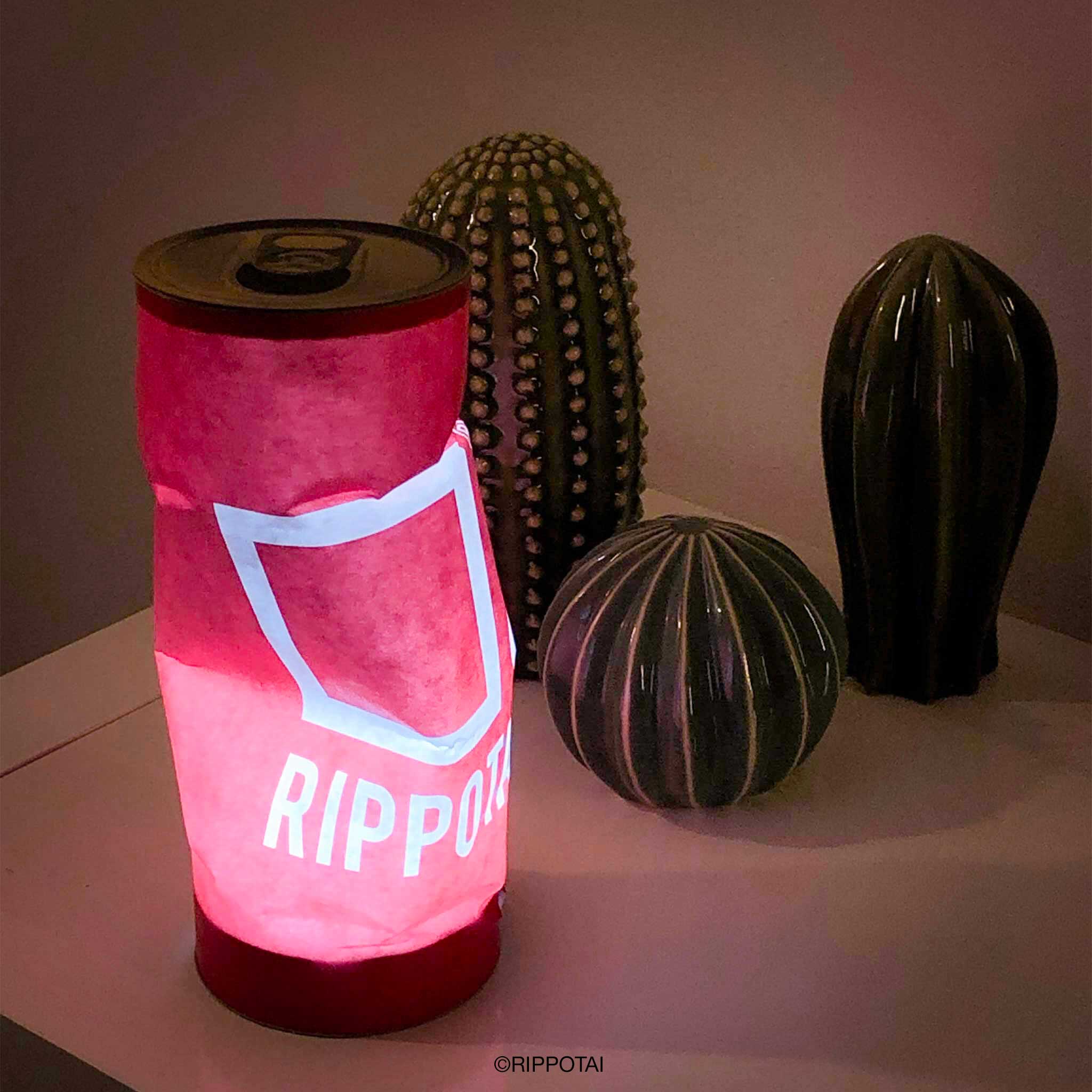 Rippotai Illuminazione Lampada LED ricaricabile ecologica – Kami Crushed can