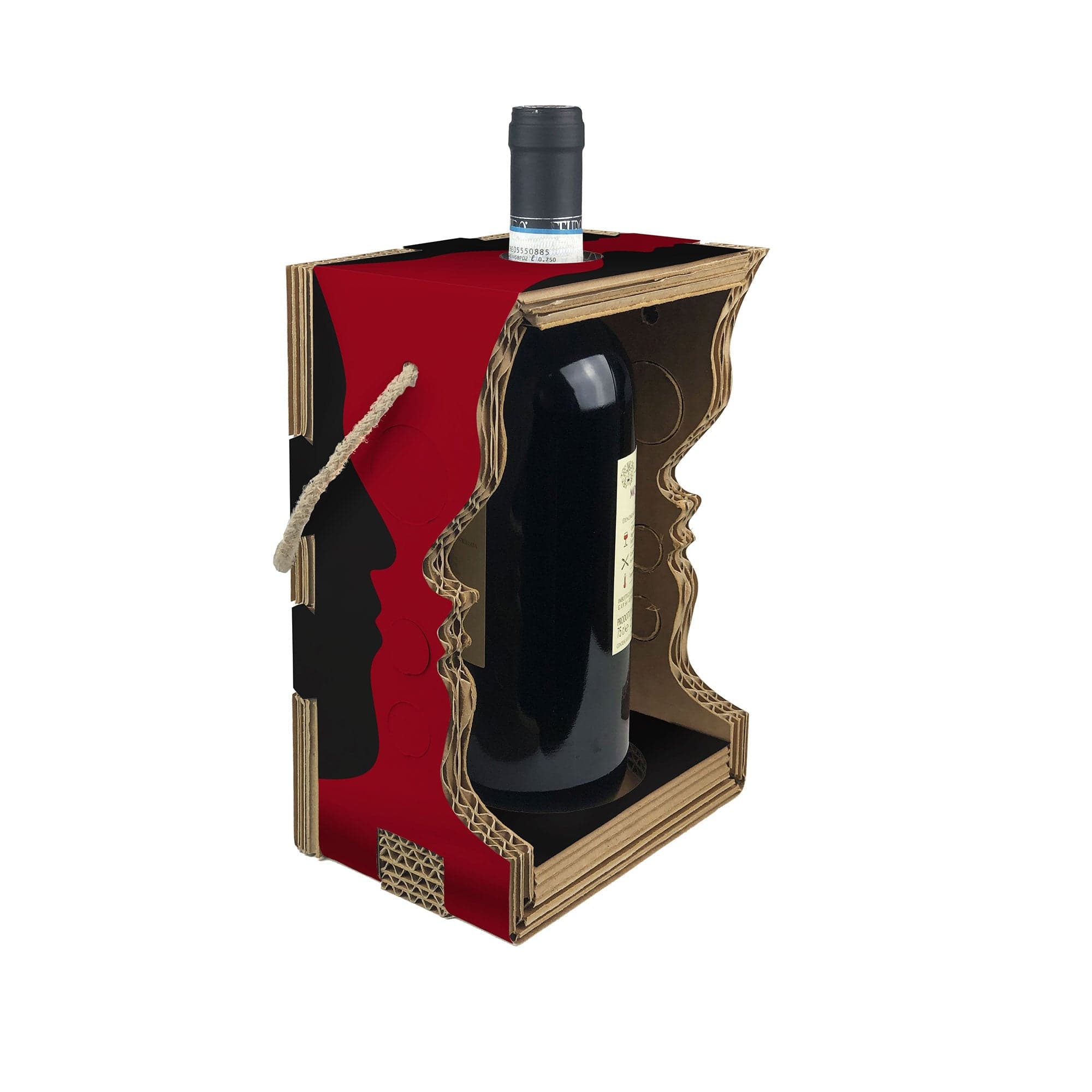 Rippotai Illuminazione Senza kit luce / Black and red Porta Bottiglia Vino Wine Lover – Design Innovativo ed Eco-Friendly