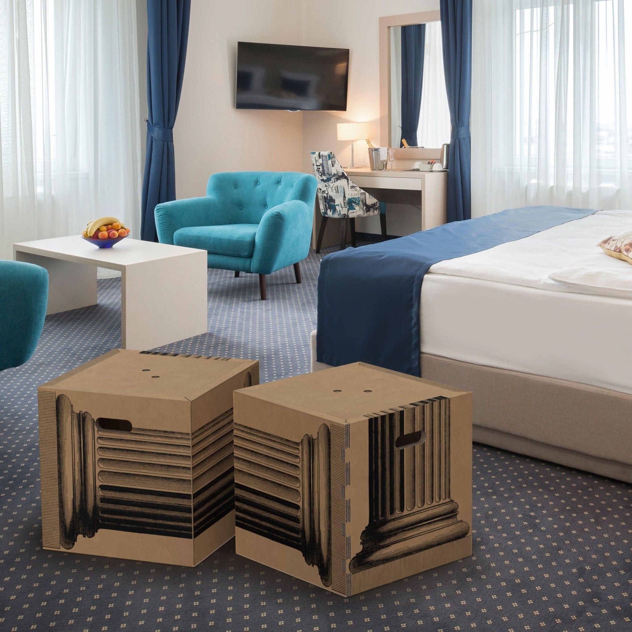 Rippotai Pouf contenitore Cassa audio e pouf Soundpotai 40 Column