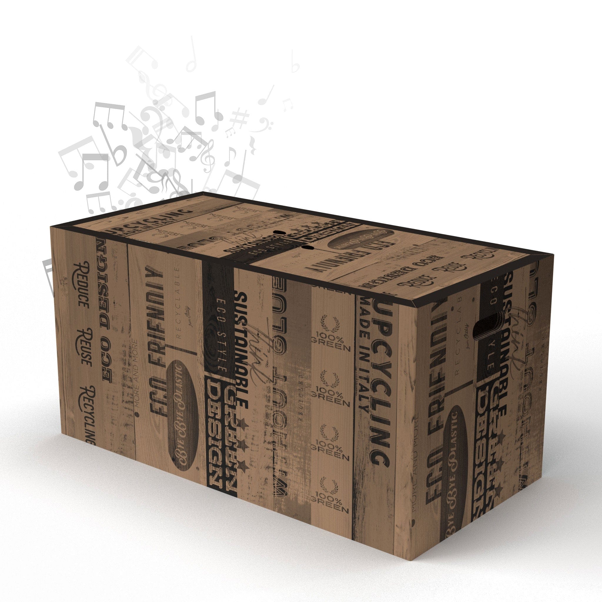 Rippotai Pouf musicale Sustanability Black Casse audio per TV Soundpotai Large Edition – Pouf musicale 40×80×40