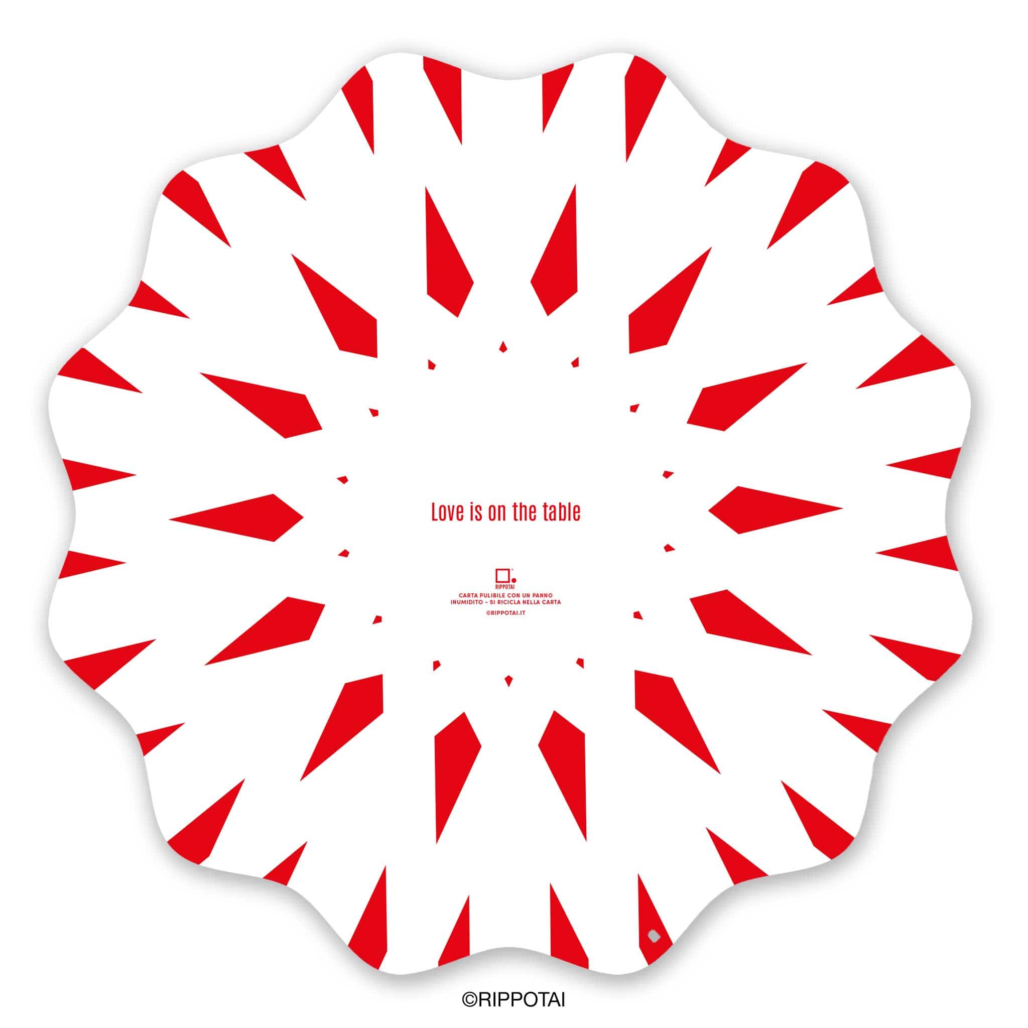 Rippotai Sottopiatti Sottopiatti Natalizi in carta ecologica pulibile – Set da 6 con 3 grafiche assortite
