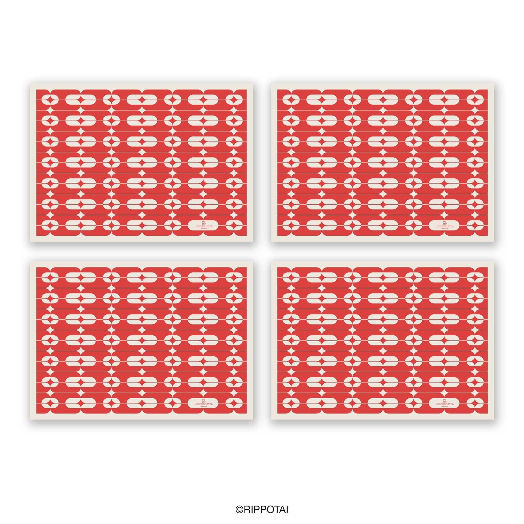 Rippotai Tovagliette Tovagliette per Natale in carta ecologica pulibile – Set da 4