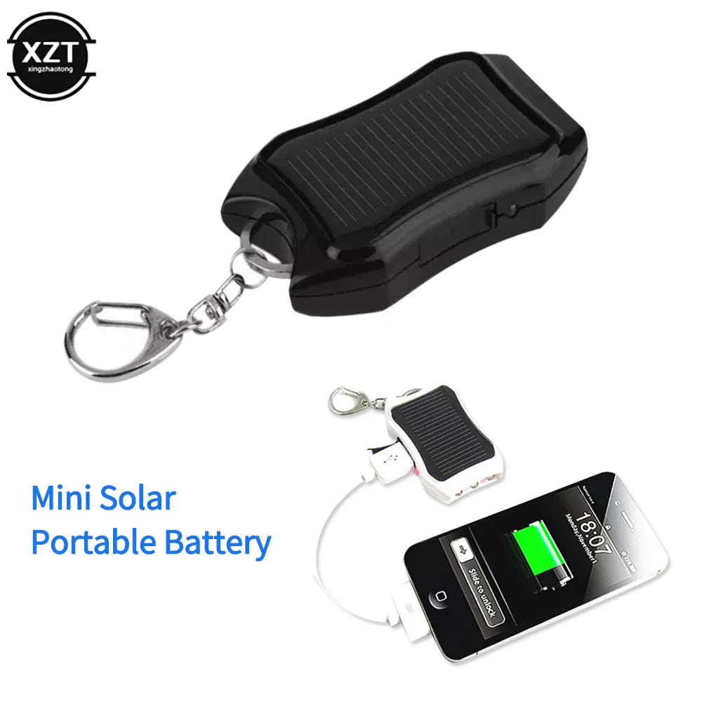 Trendzoy 1000mAh Solar Keychain Power Bank & Flashlight