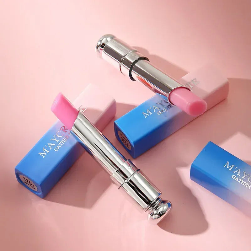 Trendzoy Moisturizing Bright Crystal Jelly Lipstick Temperature Change Color Lip Gentle Fashionable Korean Makeup Products Beauty