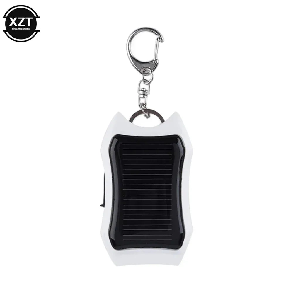 Trendzoy WHITE 1000mAh Solar Keychain Power Bank & Flashlight
