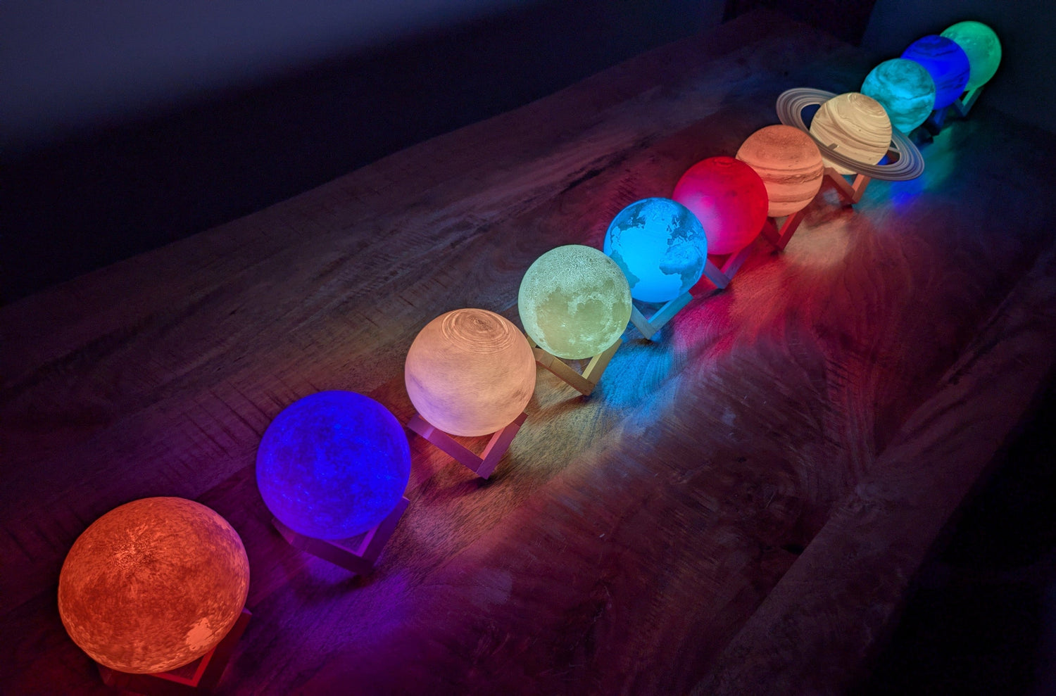 3D Heart Design Electronics Lampada Giove 3D - Lampada Luna Sistema Solare con Luce LED