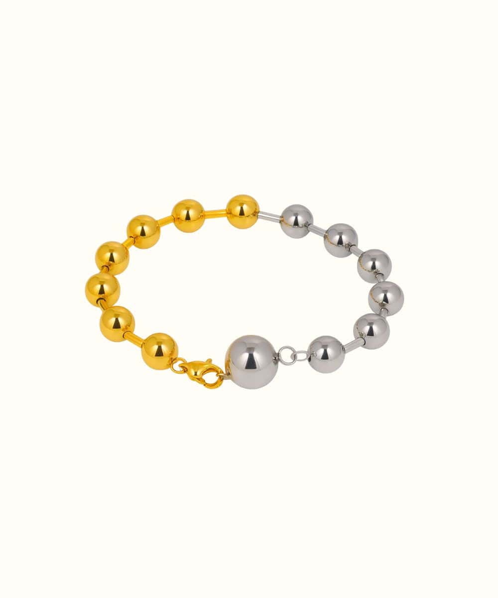 AV Gioielli Bracciale Bicolor Sfere