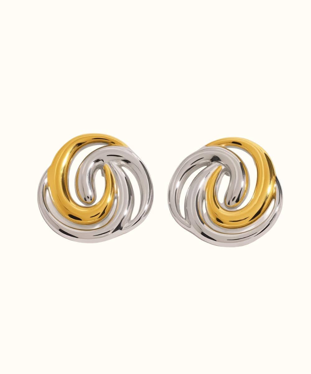 AV Gioielli Orecchino Bicolor Spiral