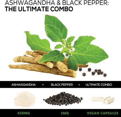 creatidrop 0 60Counts Organic Ashwagandha Capsules - Stress Relief &amp; Immune Support (60 Count)