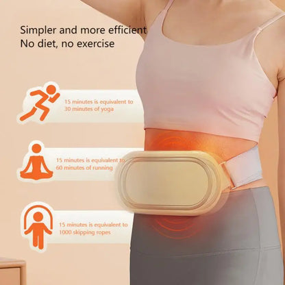 creatidrop Beauty &amp; Personal Care Lazy Fat Heating Slimming Belly Massage Belt