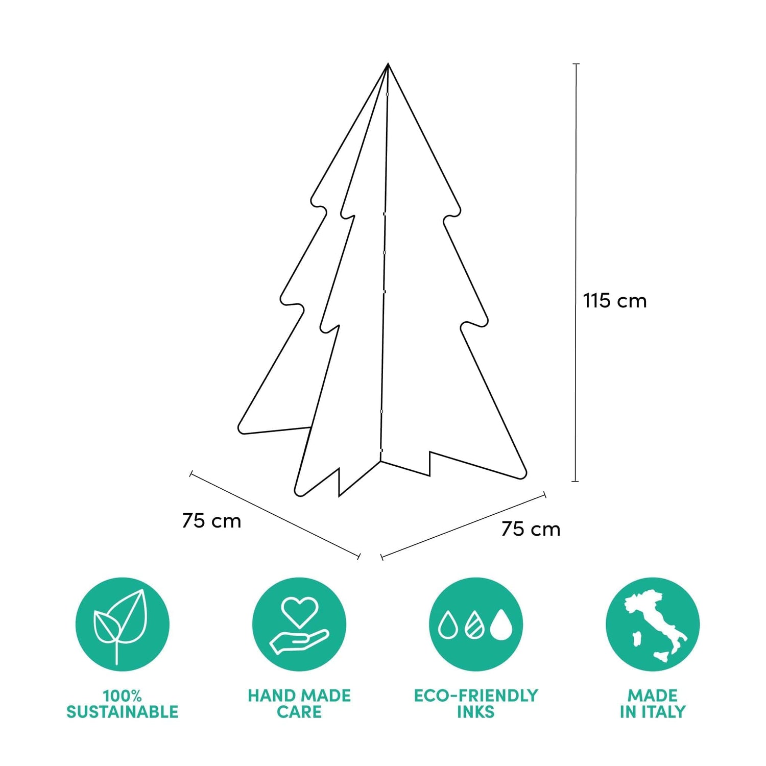 Rippotai Albero di Natale Albero Ecologico di Natale Glamour - Design Sostenibile | Rippotai