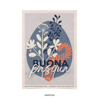 Rippotai Biglietti Auguri Biglietti di Auguri per Pasqua in Carta Piantabile Releaf – Kit da 8