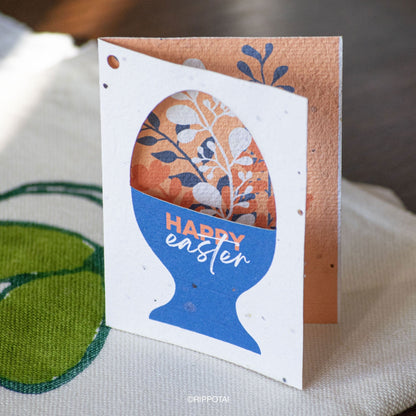 Rippotai Biglietti Auguri Biglietti di Auguri per Pasqua in Carta Piantabile Releaf – Kit da 8