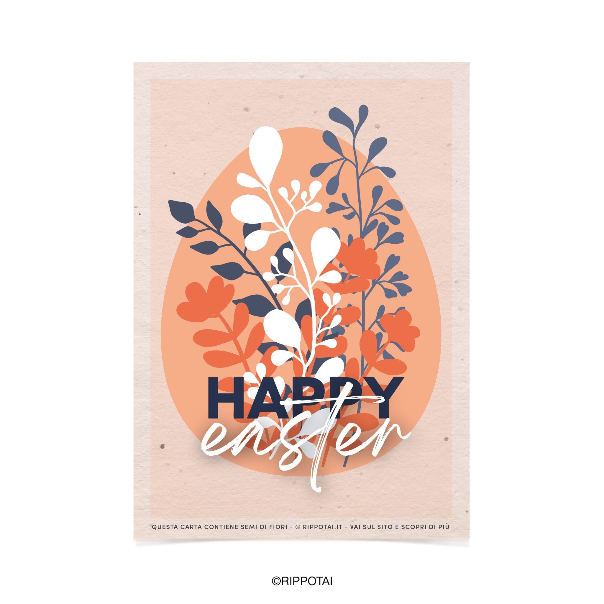 Rippotai Biglietti Auguri Biglietti di Auguri per Pasqua in Carta Piantabile Releaf – Kit da 8