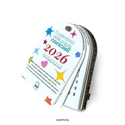Rippotai Calendari Calendario da tavolo in carta piantabile – Il calendario delle parole essenziali Rippotai