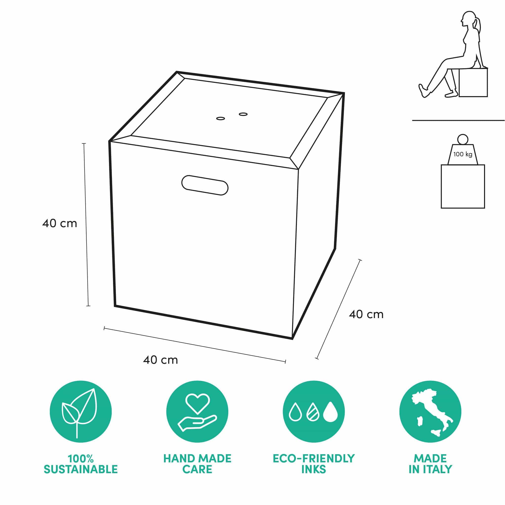 Rippotai Cassa audio per la cameretta Soundpotai – Pouf musicale inclusivo