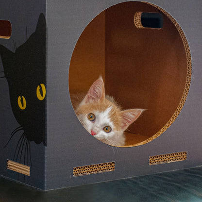 Rippotai Cuccia per gatti eco-sostenibile BlackCatpotai