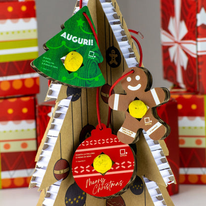 Rippotai Decorazioni natalizie Decorazioni Natalizie Ecologiche “Coltiva il Tuo Natale” – Con Bombe di Semi