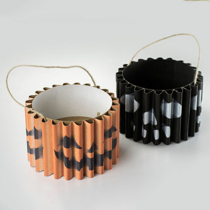 Rippotai Halloween Cestino Halloween a forma di zucca riutilizzabile – Porta caramelle e paralume decorativo