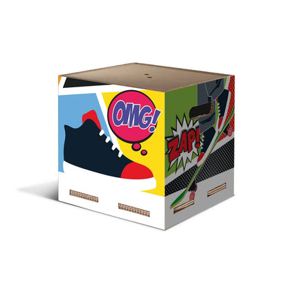 Rippotai Hip Hop / 33x33x33 Cassa audio per la cameretta Soundpotai – Pouf musicale inclusivo