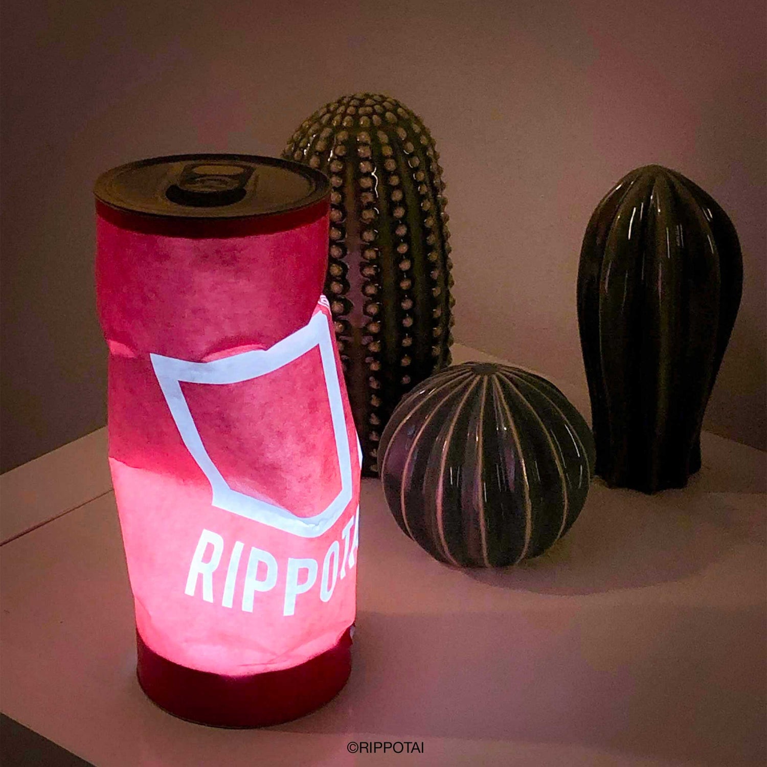 Rippotai Illuminazione Lampada LED ricaricabile ecologica – Kami Crushed can