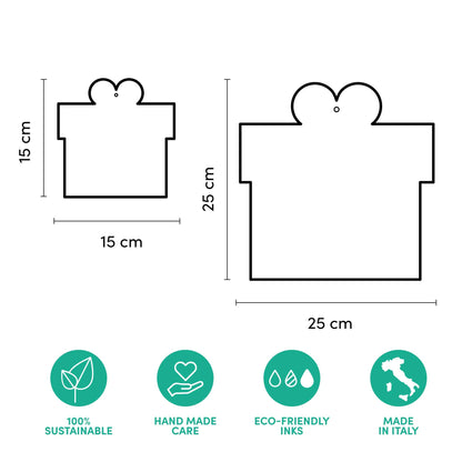 Rippotai Ornamenti natalizi Addobbi vetrine natalizie in cartone – Pacchetti Regalo (set da 4)