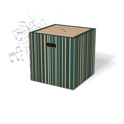 Rippotai Pouf musicale Cassa audio amplificata Soundpotai Chic Stripes – Pouf di design 40×40
