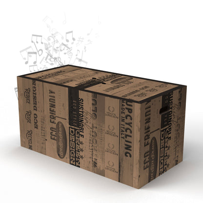 Rippotai Pouf musicale Sustanability Black Casse audio per TV Soundpotai Large Edition – Pouf musicale 40×80×40