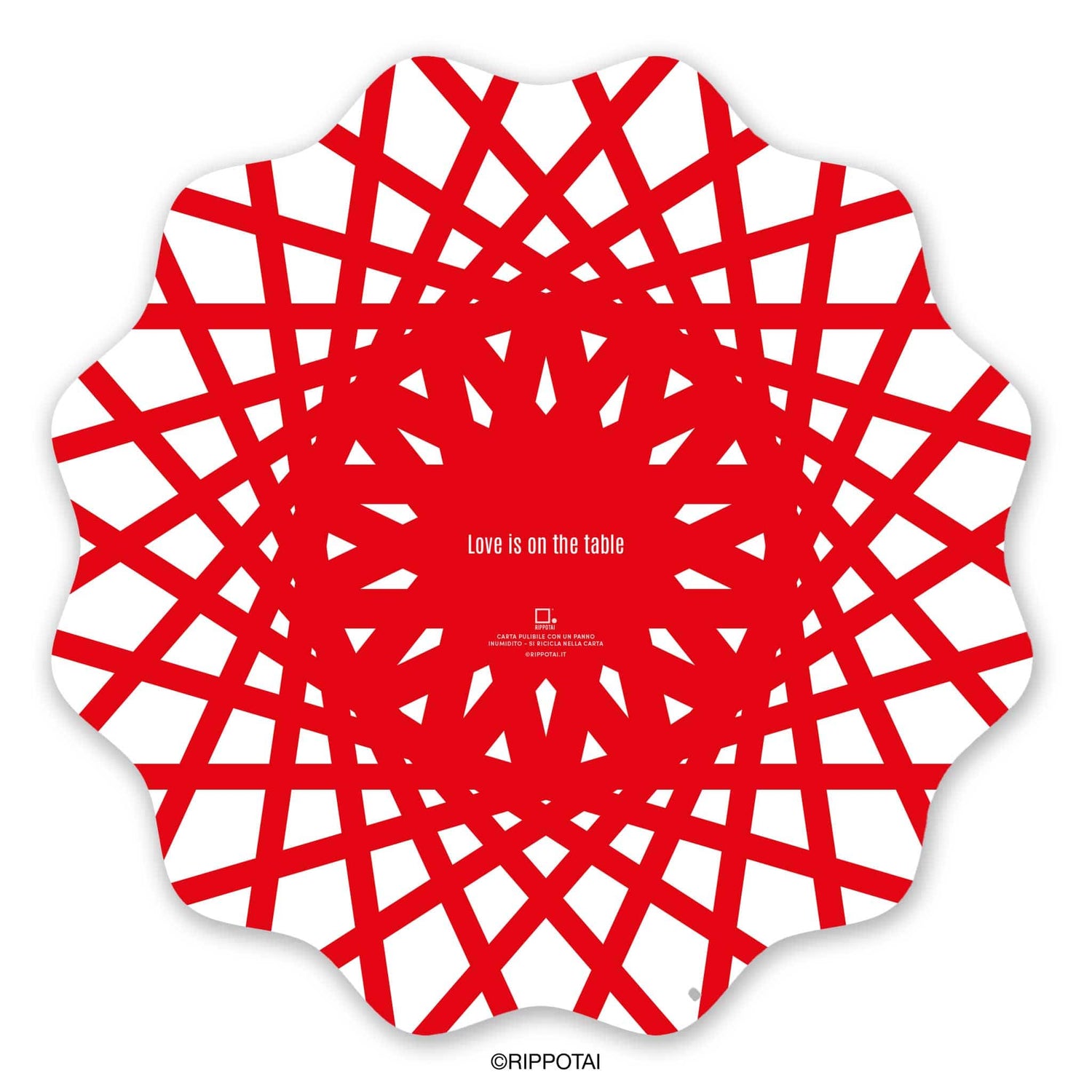 Rippotai Sottopiatti Sottopiatti Natalizi in carta ecologica pulibile – Set da 6 con 3 grafiche assortite