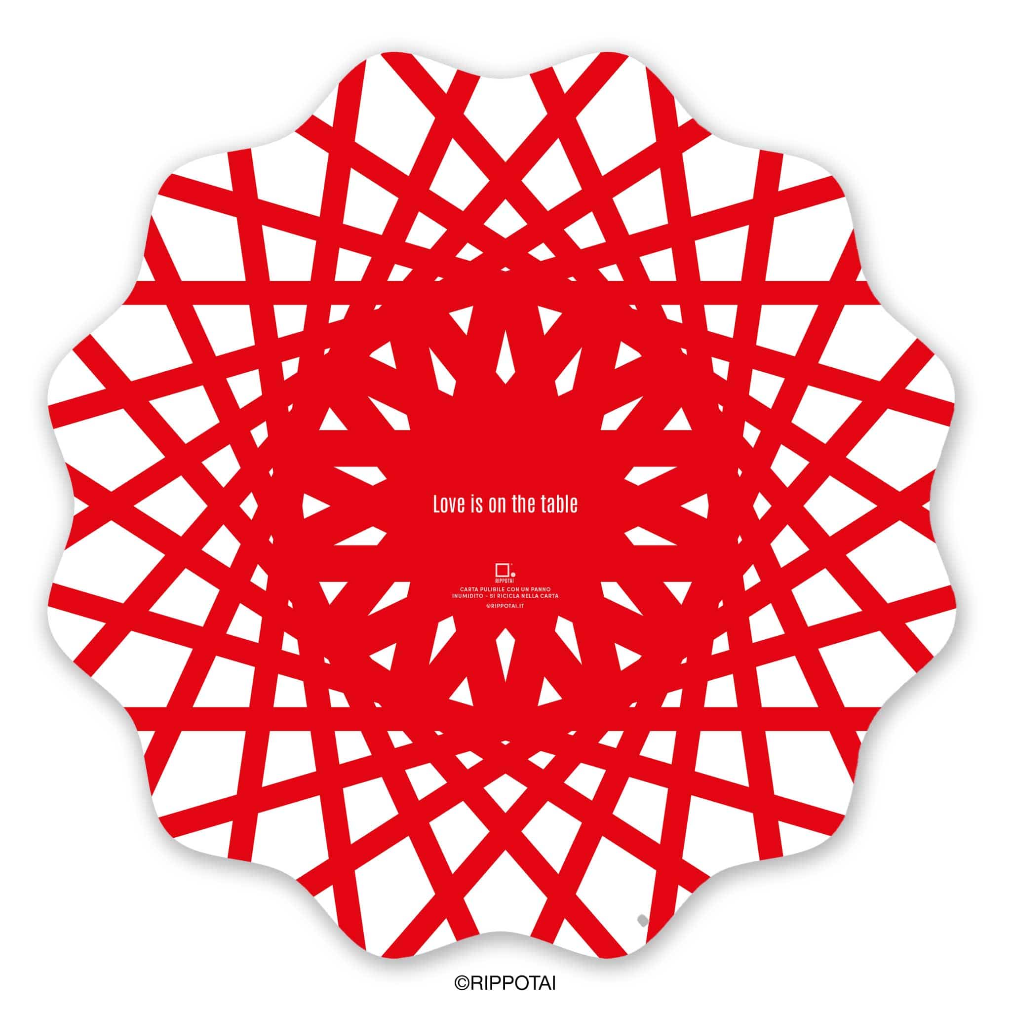 Rippotai Sottopiatti Sottopiatti Natalizi in carta ecologica pulibile – Set da 6 con 3 grafiche assortite