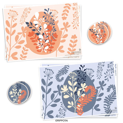 Rippotai Tovagliette Kit da 4 / Pasqua La tavola di Pasqua by Rippotai: tovagliette in carta Lavabili e Sostenibili