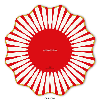 Rippotai Tovagliette RedTable Sottopiatti Moderni e Sottobicchieri Coordinati 3pz – Collezione &quot;Love is on the Table&quot;