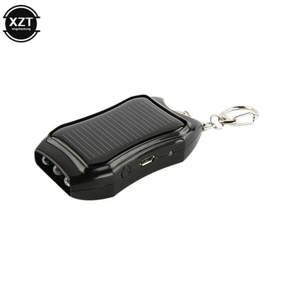 Trendzoy 1000mAh Solar Keychain Power Bank &amp; Flashlight