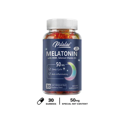 Trendzoy 30 Gummies Melatonin Gummies 50 Mg - Helps Support Deep Sleep, Sleep Vitamin, Promotes Falling Asleep Quickly