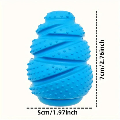 Trendzoy Durable Rubber Dog Chew Toy with Treat Dispenser-Interactive Puzzle Grenade Design for Mental Stimulation &amp; Dental Health