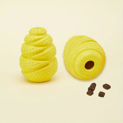 Trendzoy Durable Rubber Dog Chew Toy with Treat Dispenser-Interactive Puzzle Grenade Design for Mental Stimulation &amp; Dental Health