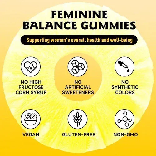 Trendzoy Health &amp; Wellness Default Vital Source Nutrition-Feminine Balance Gummies - Hawaiian Pineapple 60 Gummies