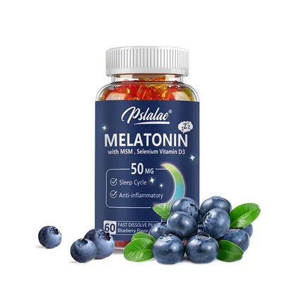 Trendzoy Melatonin Gummies 50 Mg - Helps Support Deep Sleep, Sleep Vitamin, Promotes Falling Asleep Quickly
