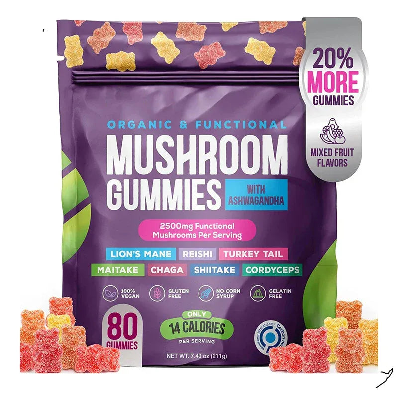 Trendzoy Package 1 Mushroom gummies boost immunity and maintain cardiovascular health